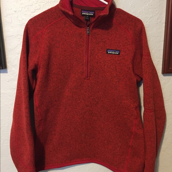 Red/Rust 1/4 Zip Patagonia Better Sweater - Picture 3 of 5